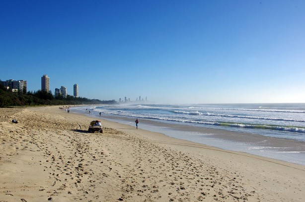 Looking North along Goldcoast Beaches